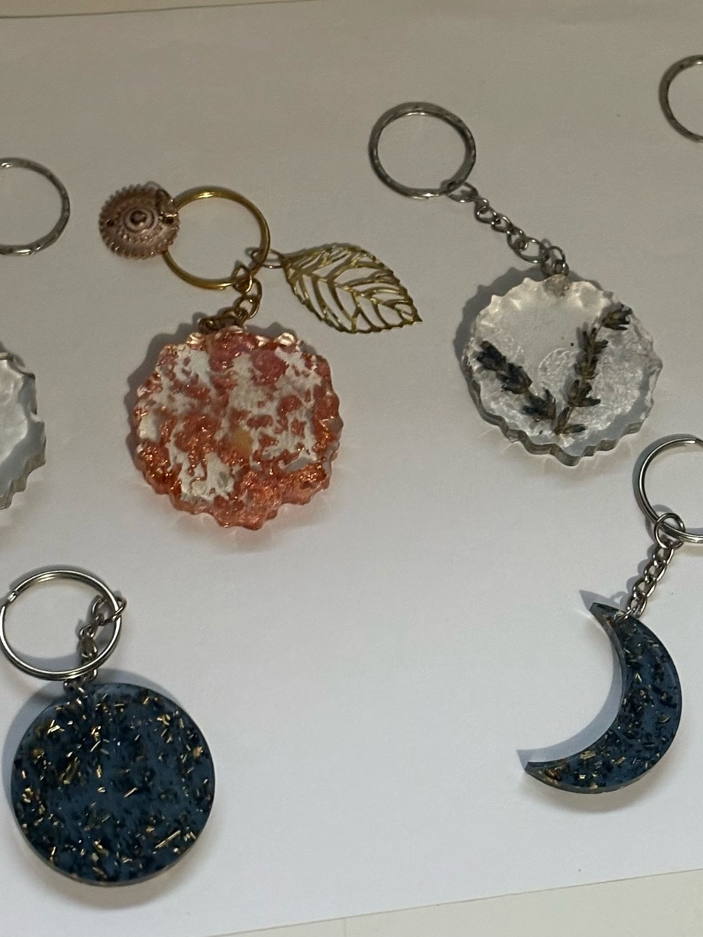 Handmade Resin Keychain - 6 ready for personalization!